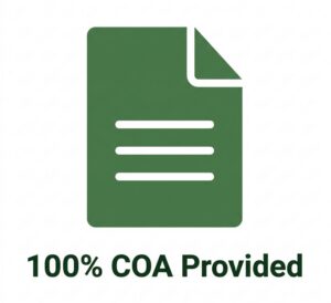 Certificate of Analysis provided for every batch